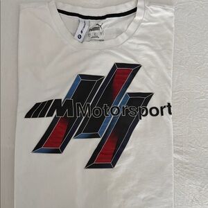 Puma Men's White Graphic Motorsport Tee
